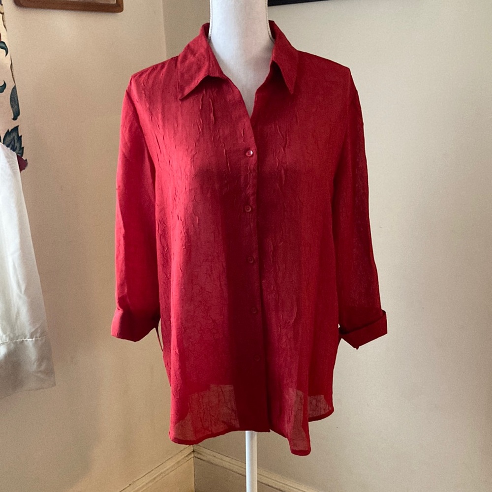 Elegant Red Women's Top